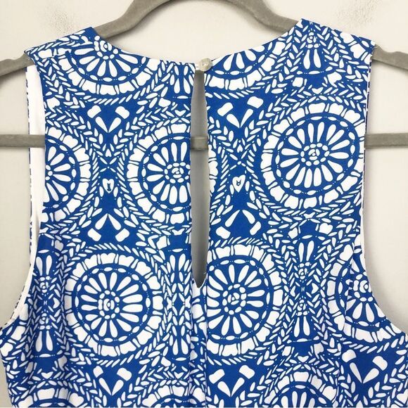 SHOW ME YOUR MUMU | Riri Blue & White Romper Mykonos Print Women’s Size Medium - Picture 7 of 9